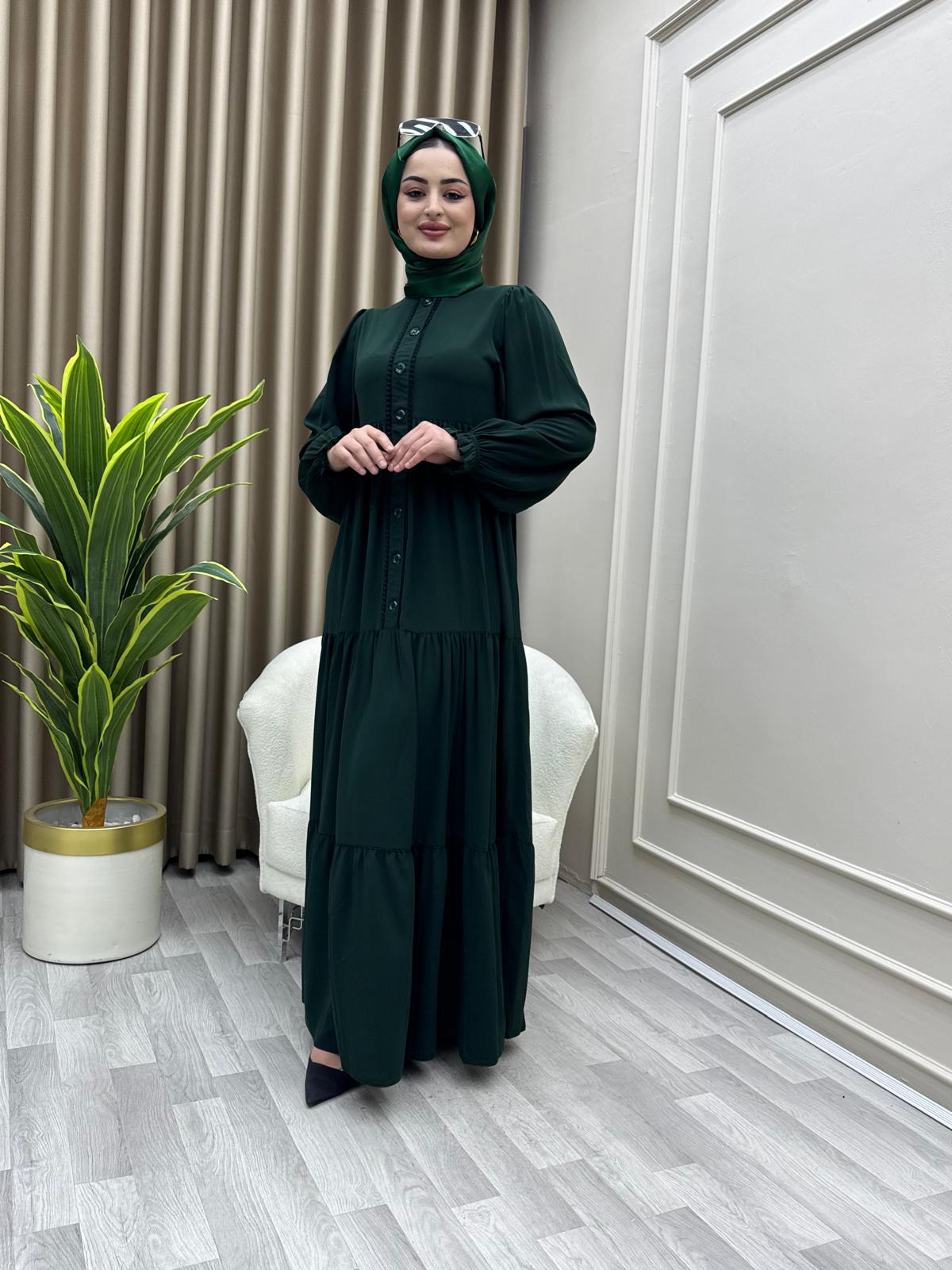 Şükran Elbise Zümrüt Yeşili